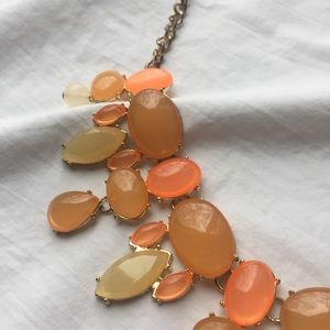 Peach and Orange Statement Necklace